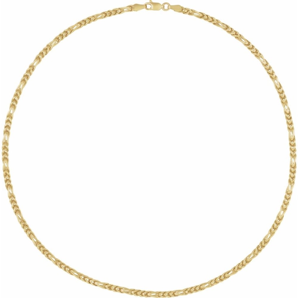 14K Yellow 3.2 mm Franco 18" Chain. Hollow